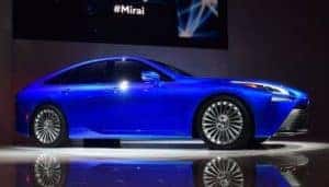 Electric blue 2021 Toyota Mirai Fuel Cell Vehicle