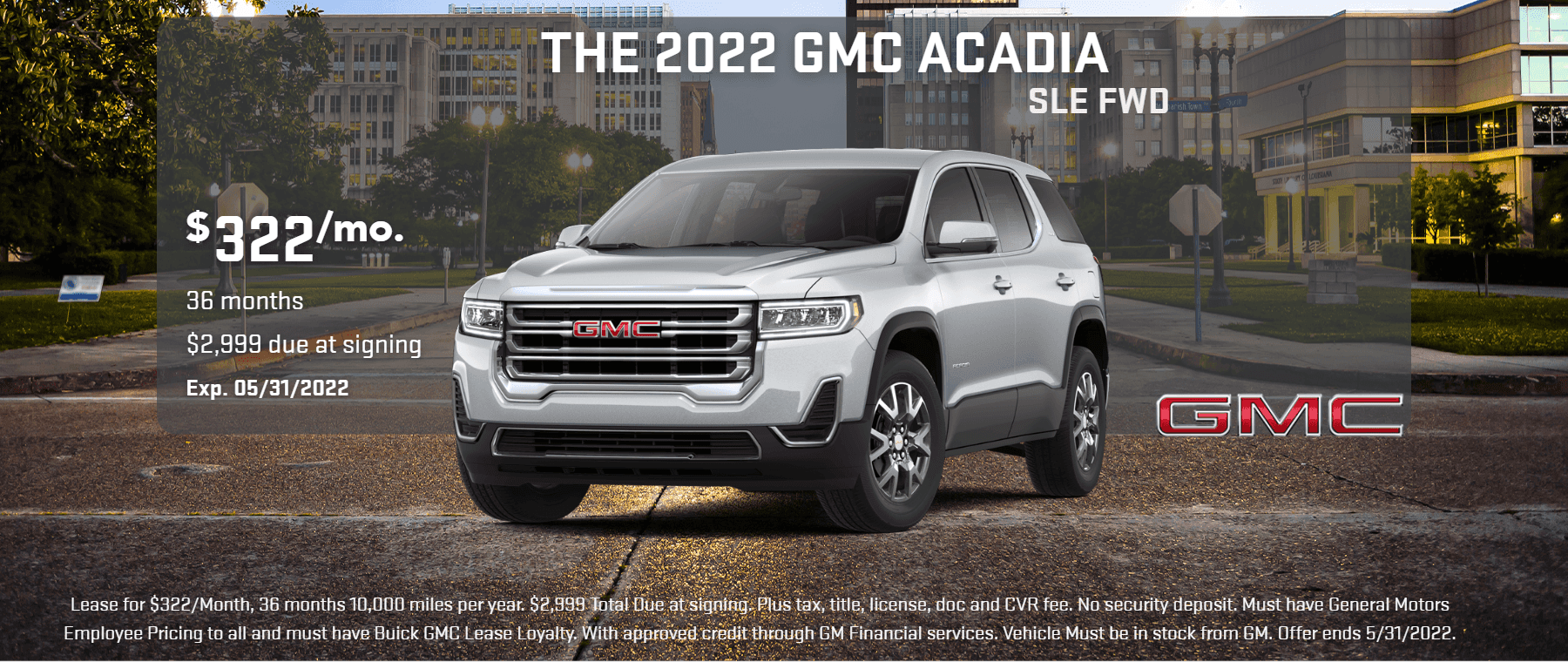 Lease a 2022 GMC Acadia in Lansing
