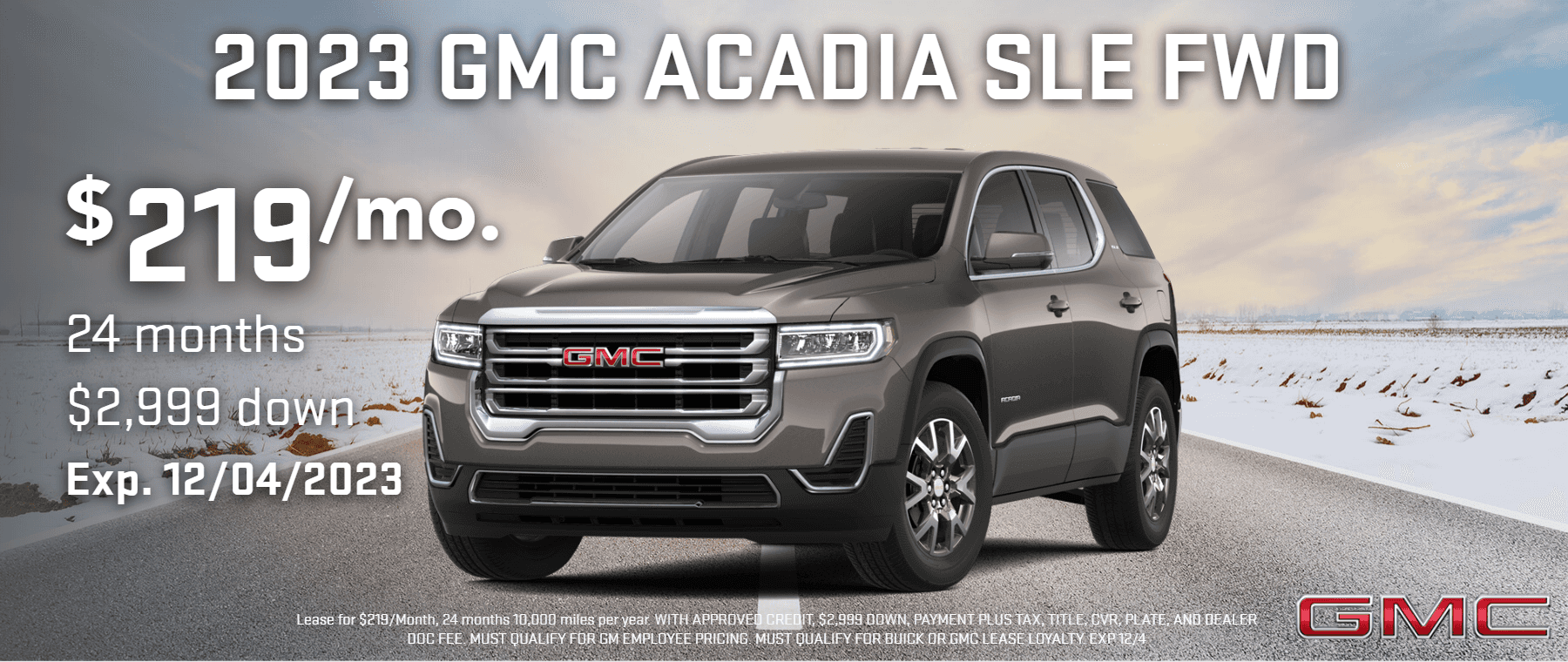 2023 GMC Acadia dec 4 BANNER