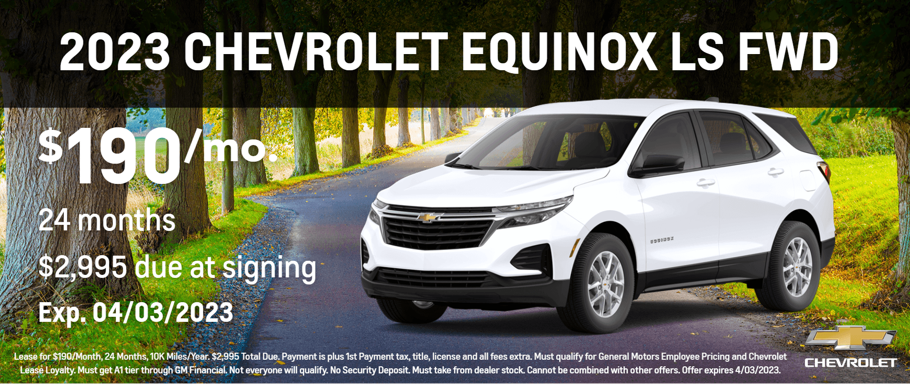2023 Chevrolet Equinox LS FWD Lease Offer at $190 Month
