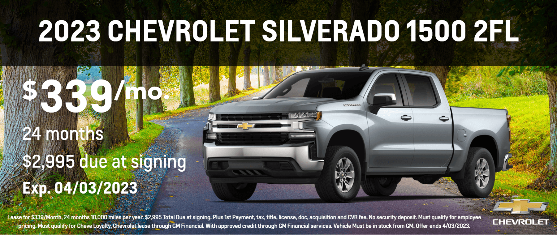2023 Chevrolet Silverado 1500 2FL Lease Offer
