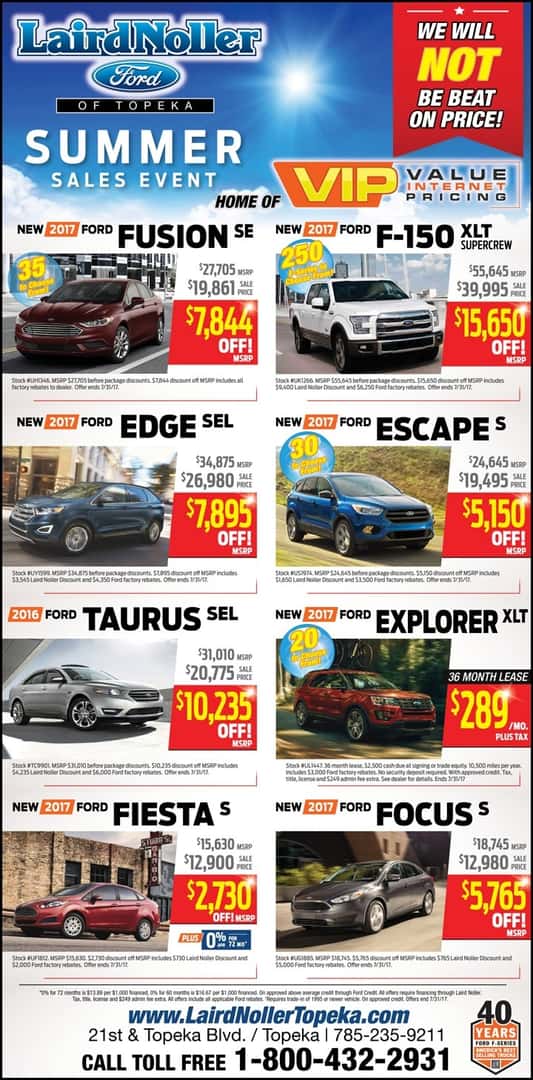 Laird Noller Ford Topeka best price on New Fords As