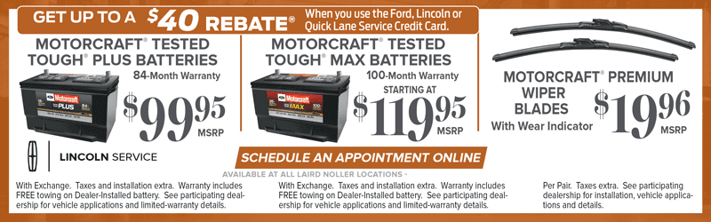 Ford and Lincoln BAttery Service Special in Topeka Kansas