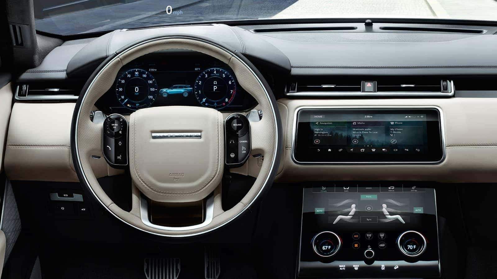 2019 Range Rover Velar Steering Wheel and Dashboard