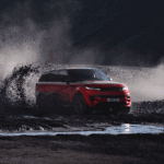 2024 Range Rover Sport driving through mud and puddles
