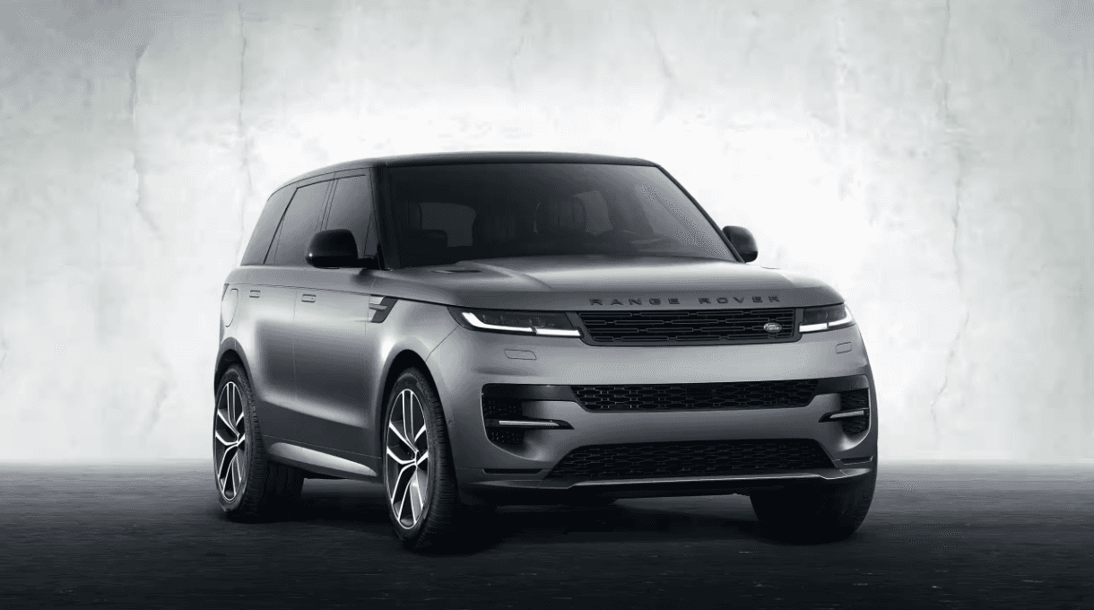 Front and side view of the 2024 Range Rover Sport luxury SUV