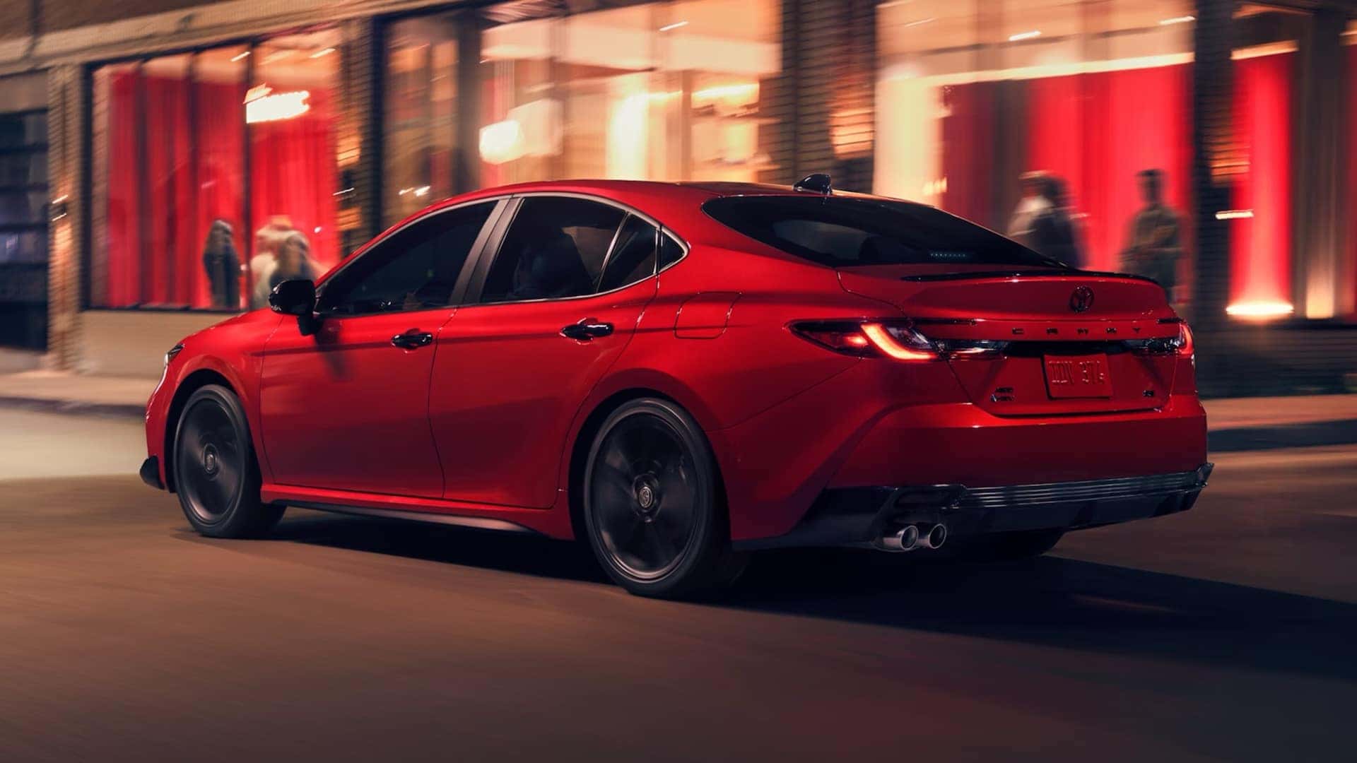 2026 Toyota Camry rear three-quarter view - cargo space