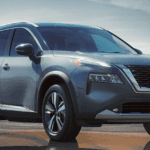 Silver Nissan Rogue