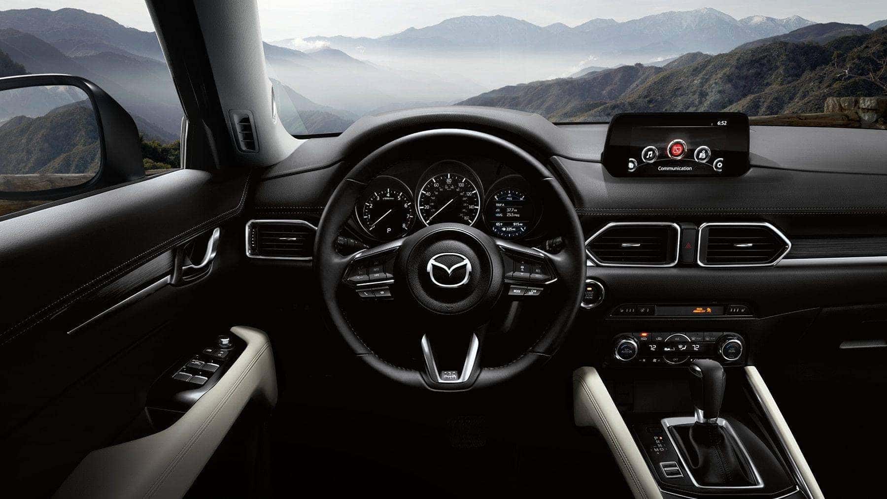 2018 Mazda CX-5 dashboard and steering wheel