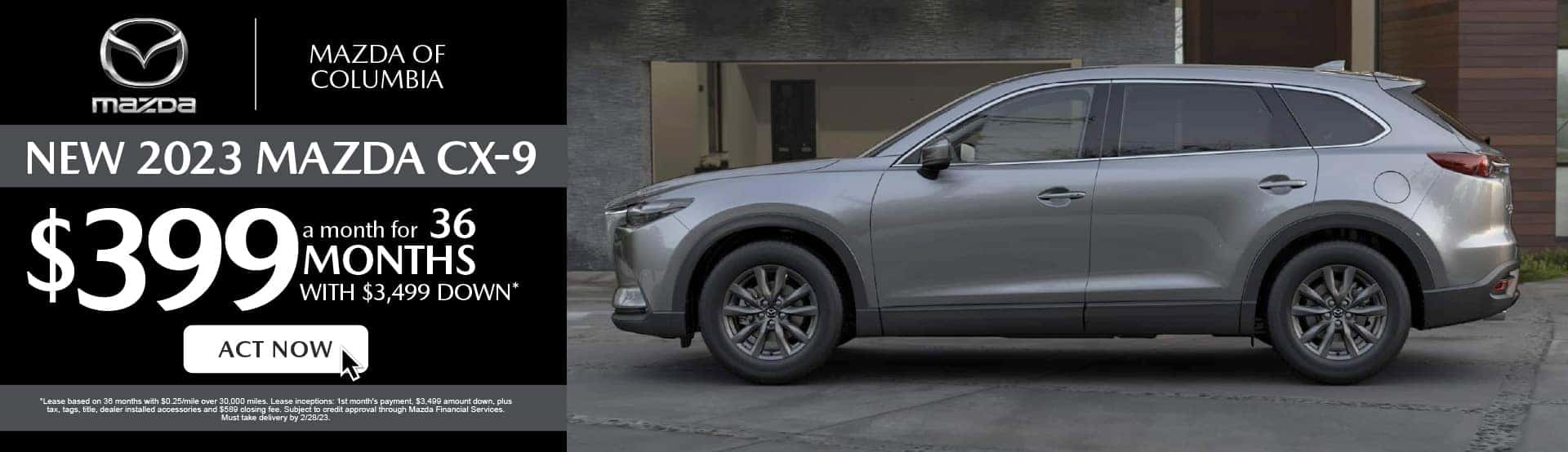 New 2023 Mazda CX-9 - $399 For 36 Months - Act Now