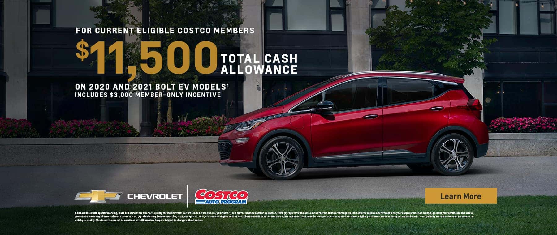 Chevrolet Costco $11500 Cassh Allowance red Chevy Bolt