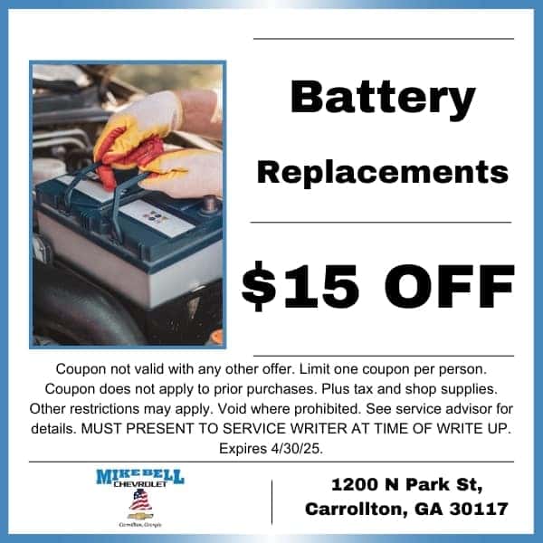 $15 OFF Battery Replacement