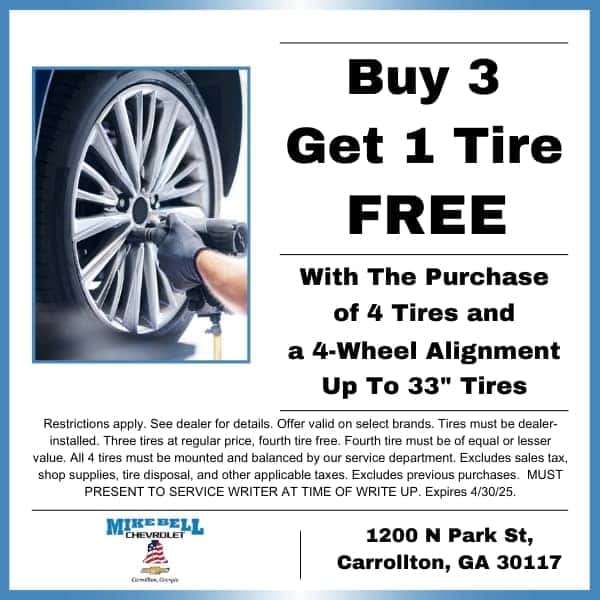 Buy 3 Get 1 Tire FREE