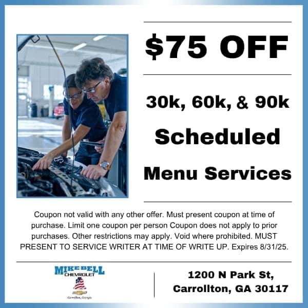 $75 Off Scheduled Menu Services