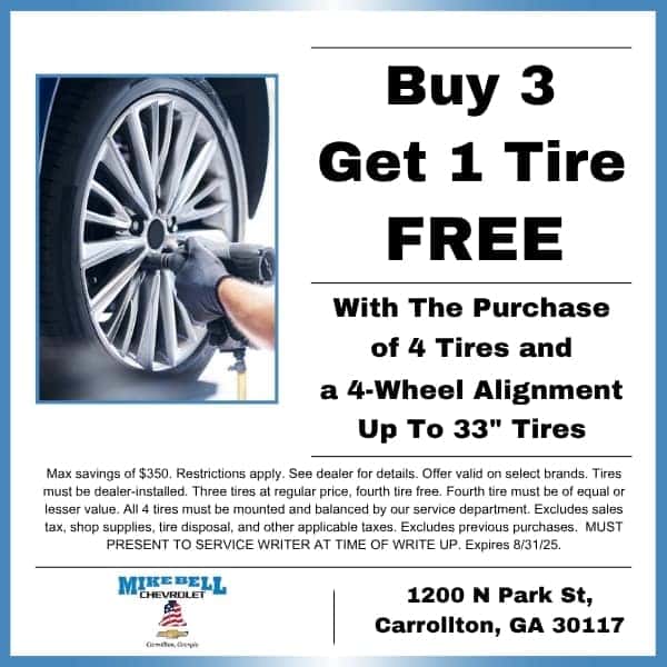 Buy 3 Get 1 Tire FREE