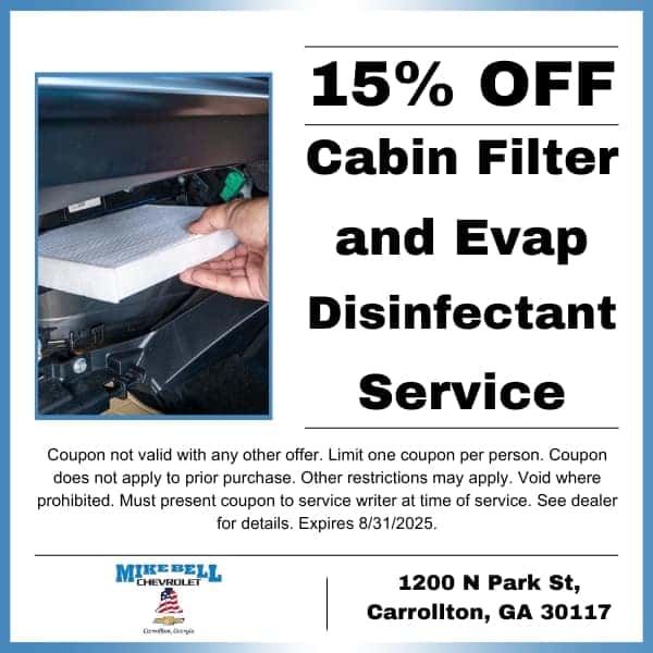 15% OFF Cabin Air Filter
