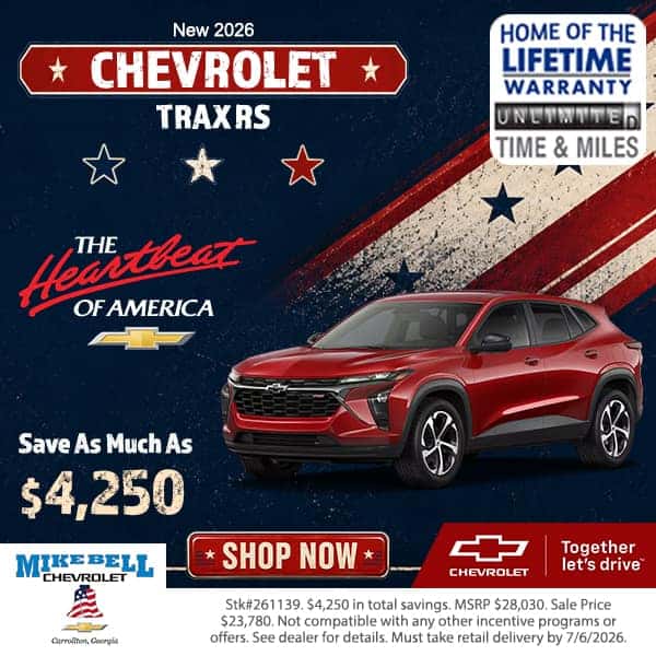 New 2026 Chevrolet Trax RS