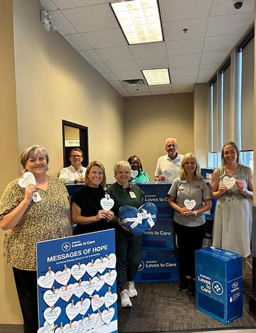 Subaru loves to care blanket donation