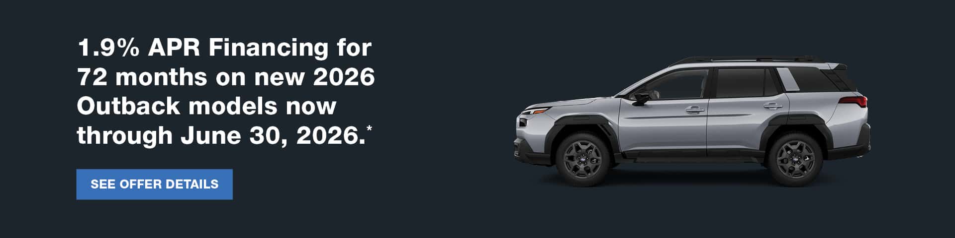 2026 Outback APR Incentive