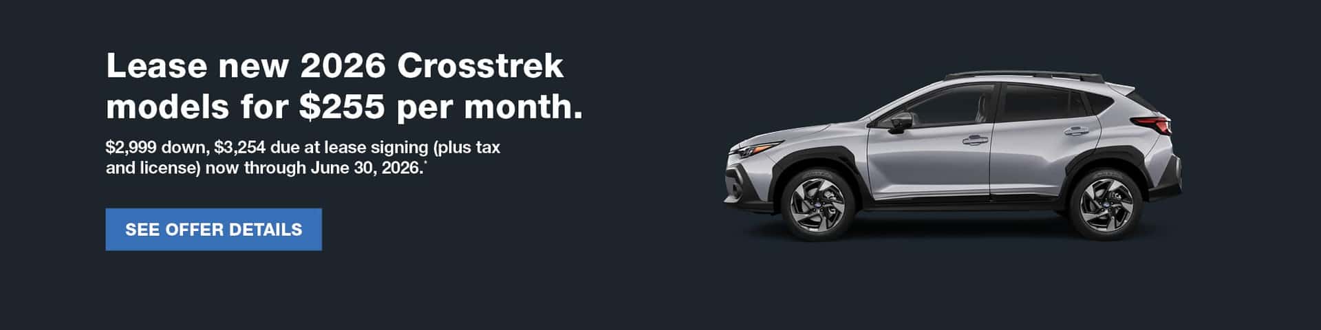 2026 Crosstrek Lease Incentive