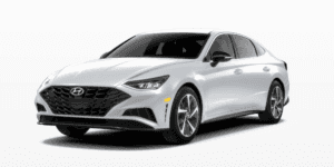 The 2021 Hyundai Sonata in Quartz White