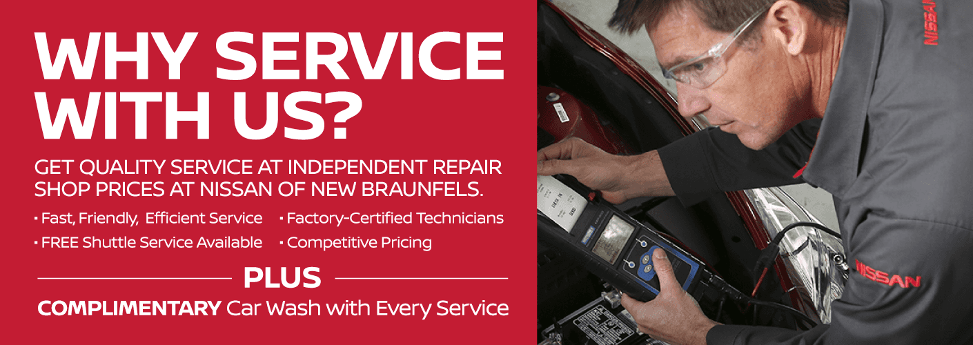 Get Quality Service at Independent Repair Shop Prices at Nissan of New Braunfels.