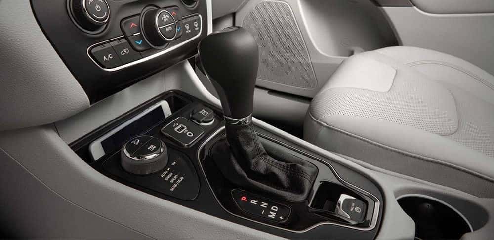 center console of 2019 Jeep Cherokee