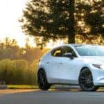 2021 Mazda3 in turbo white