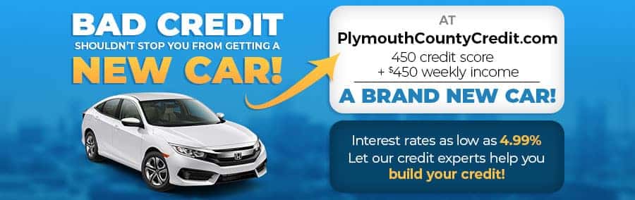 Bad credit shouldn't stop you from getting a new car - 450 score and $450 a week income equals a new car