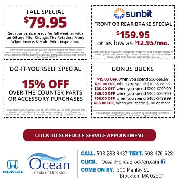 October Service Specials