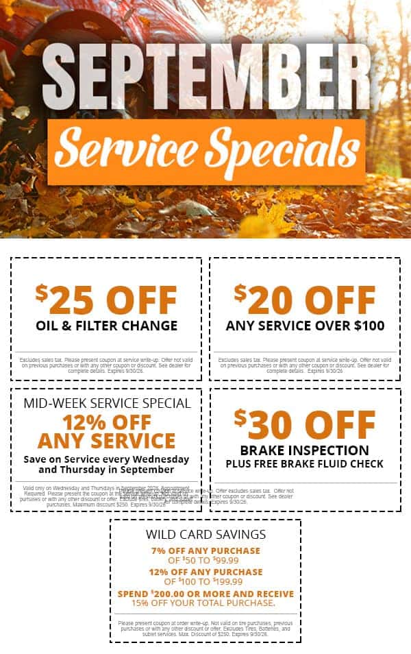 September Service Specials