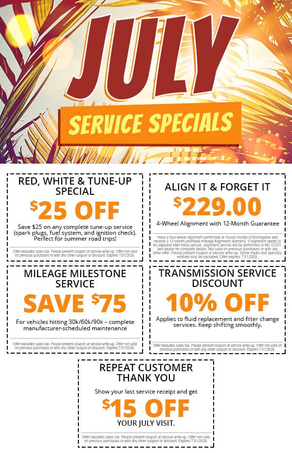 July Service Specials