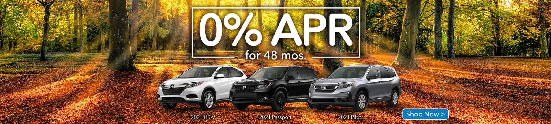 0% APR for 48 Months on Pilot and Passport