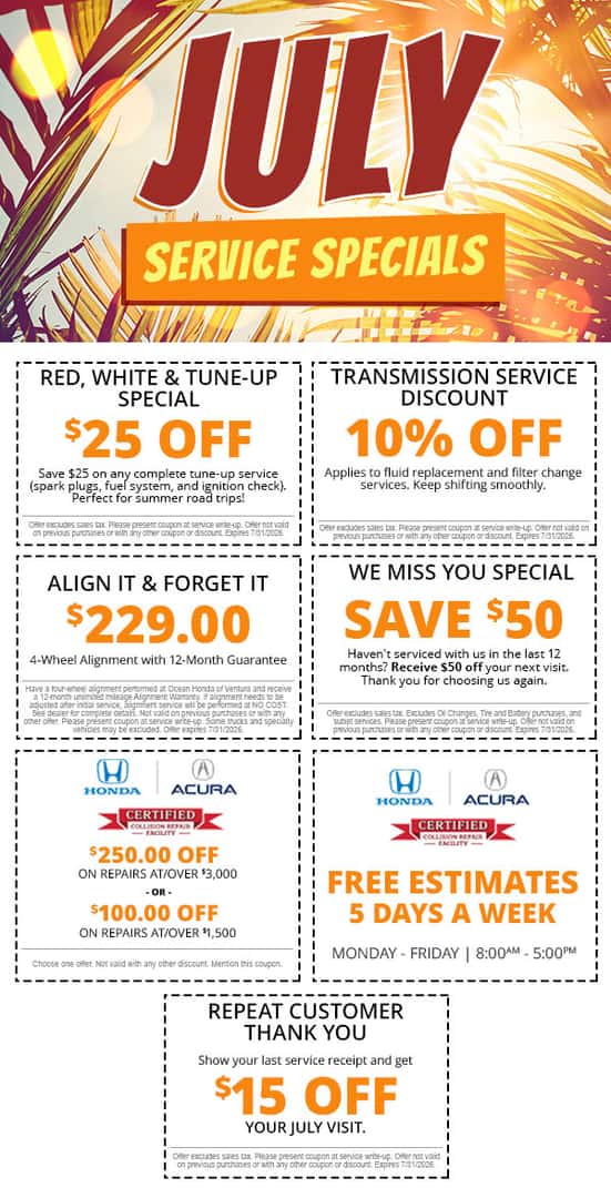 July Service Specials