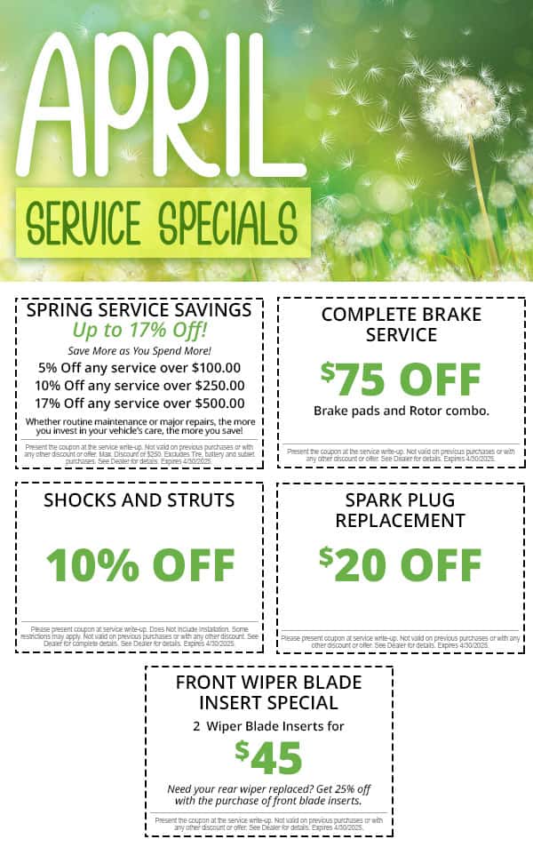 April Service Specials