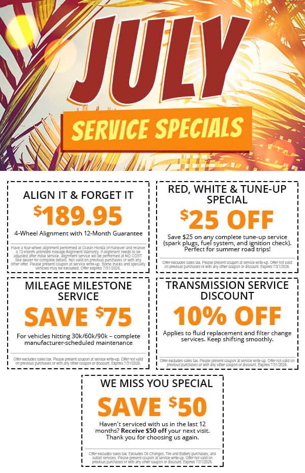 July Service Specials