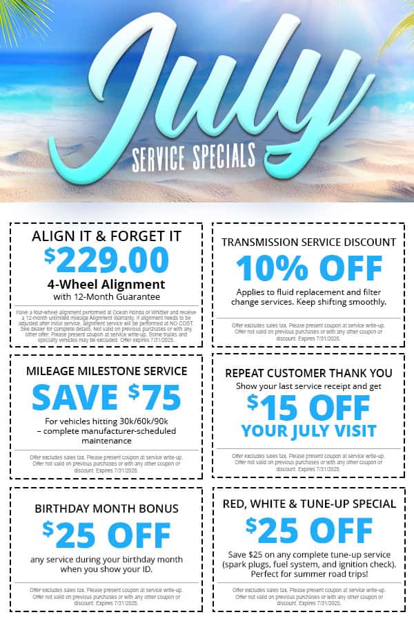 July Service Specials