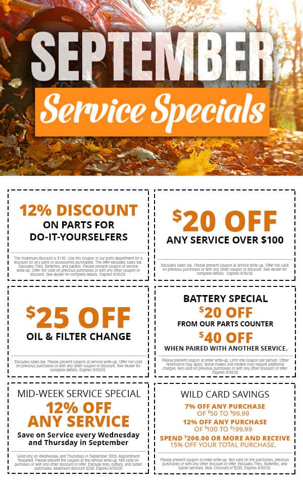 September Service Specials