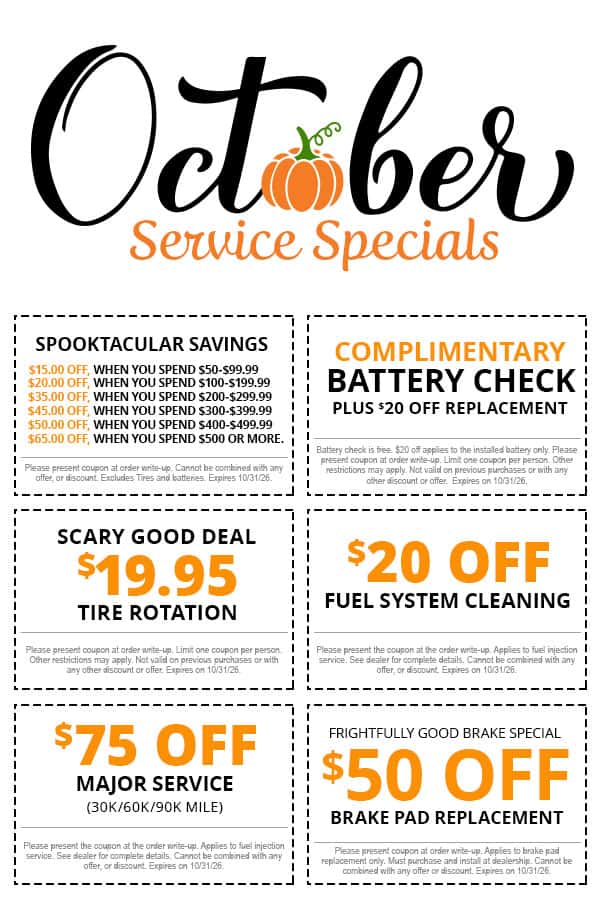 October Service Specials