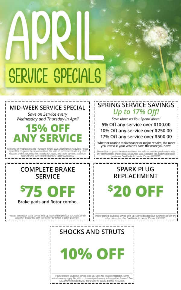 April Service Specials