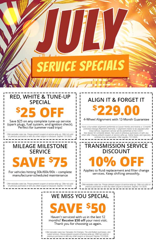 July Service Specials