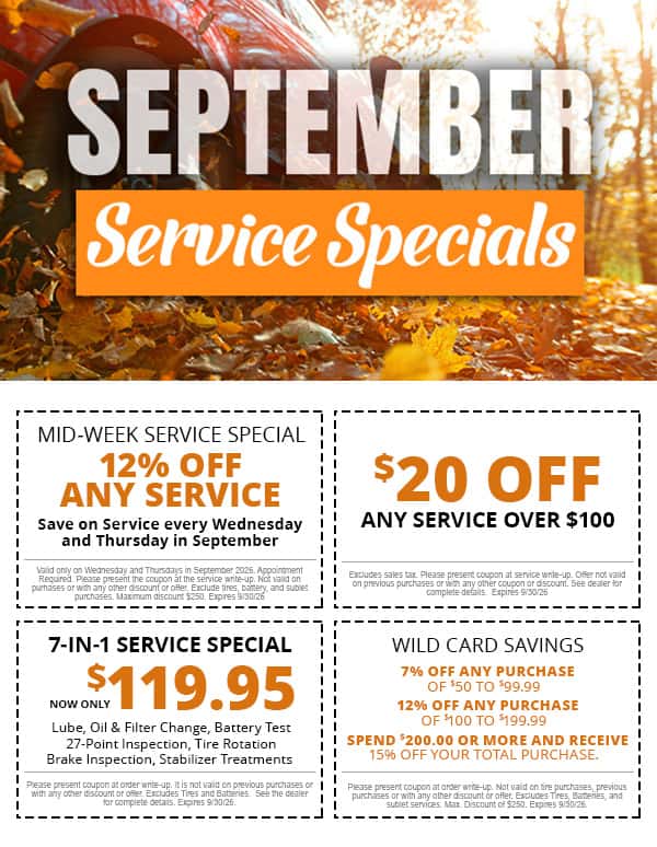 September Service Specials