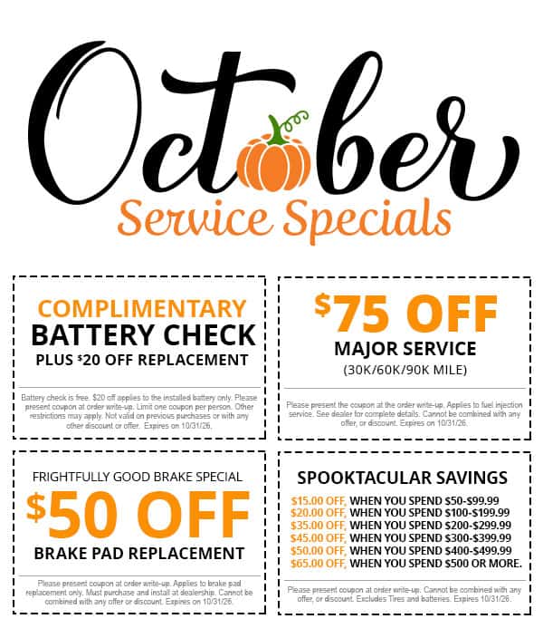 October Service Specials