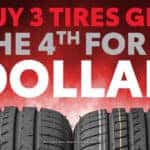 Buy 3 Tires, Get the 4th for $1!