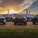 2025 Toyota Trucks in front of dealership in Mobile, AL