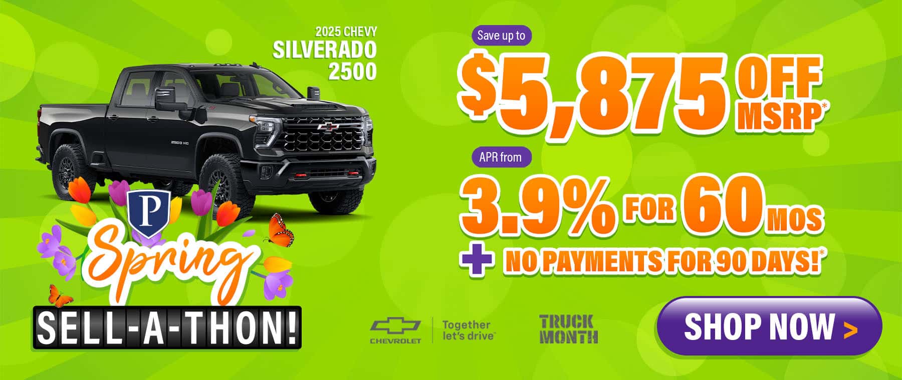 2025 Chevy Silverado 2500 - save up to $5875 Off MSRP; APR from 3.9% for 60 months + no payments for 90 days