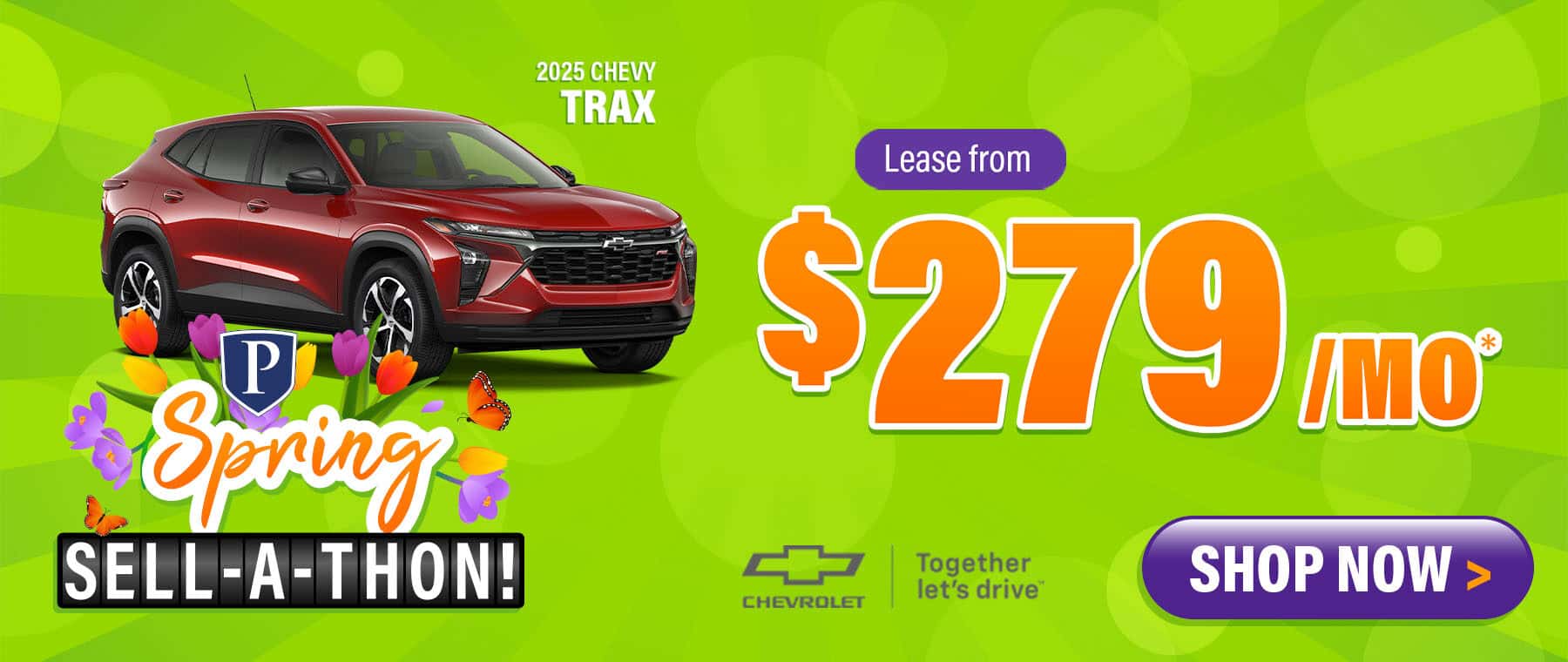 2025 Chevy Trax - lease from $279 a month