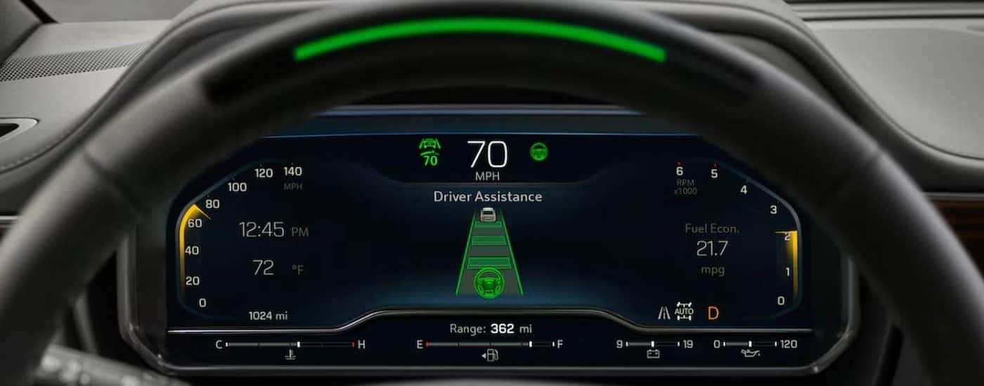 Digital display in a 2024 Chevy Tahoe.