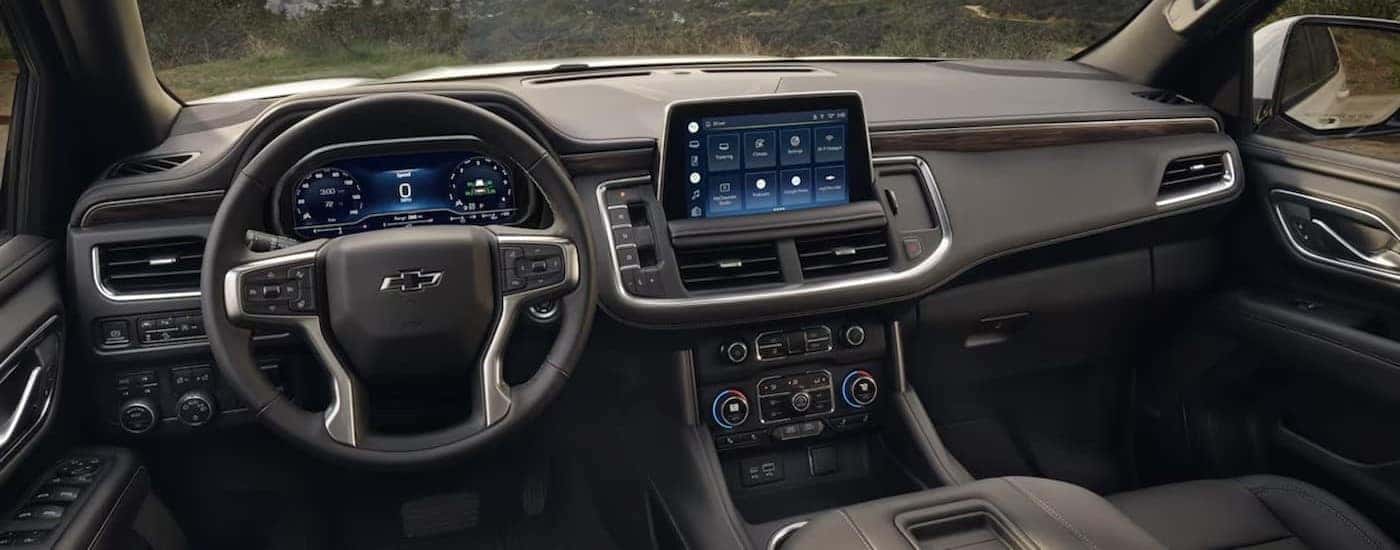 Black dash in a 2024 Chevy Tahoe for sale near Cornelius.