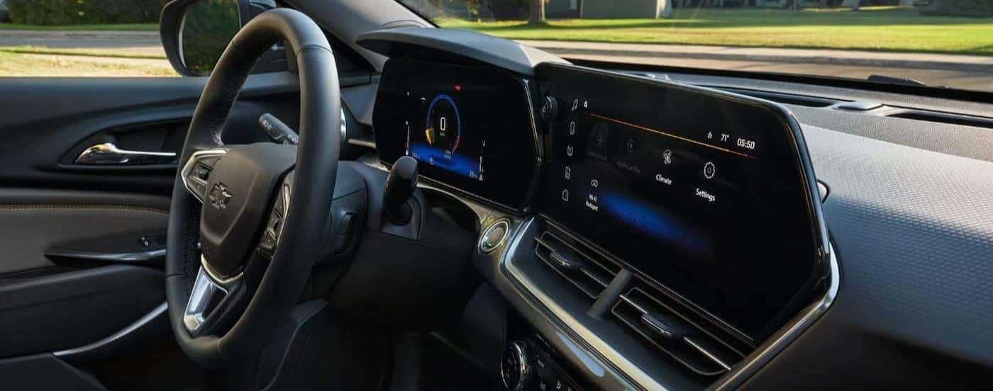 The black dash in a 2025 Chevy Trax.